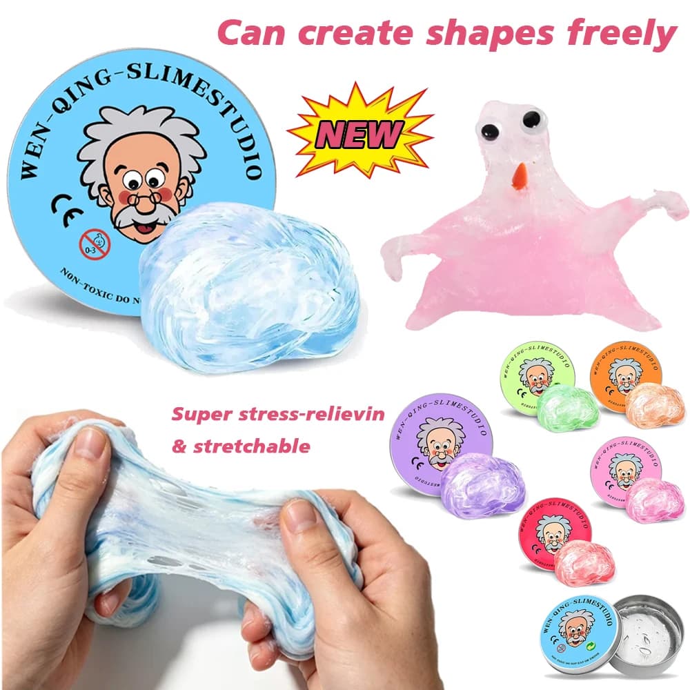 Offerta Speciale: Set di Slime Liquido Riutilizzabile, Giocattolo Antistress Sicuro per Bambini, Argilla Colorata Fai-da-Te, Pasta Modellabile
