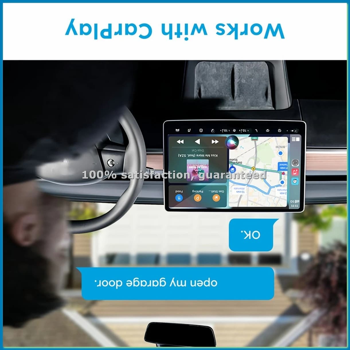WiFi for Garage Door, Intelligent Door Lock, Remote Control Smart Life via CarPlay, USA Plug - A79M