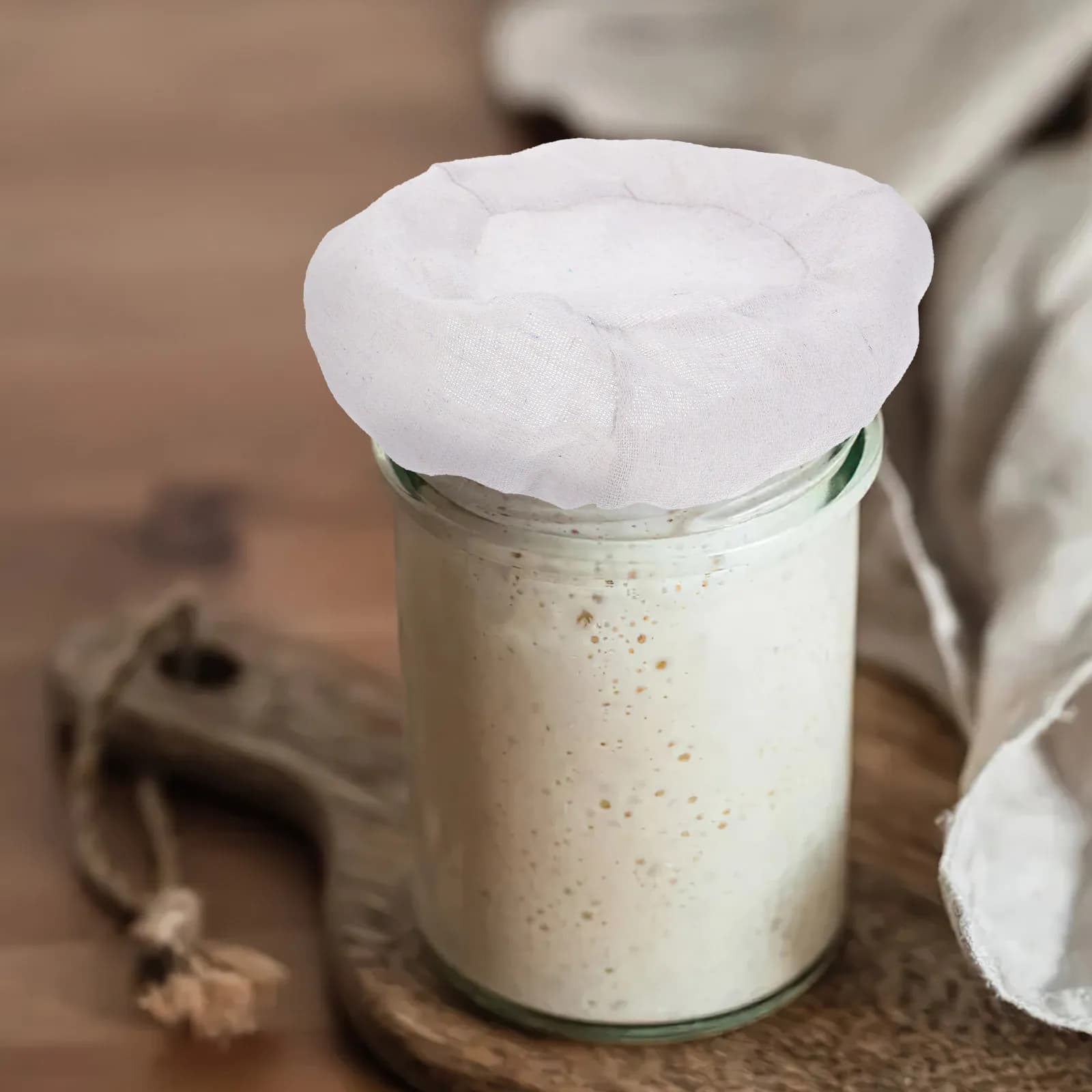 Coperchio in tessuto riutilizzabile per barattoli in vetro a bocca larga, protezione per barattoli da cucina, coperchi per conserve di frutta secca e caramelle