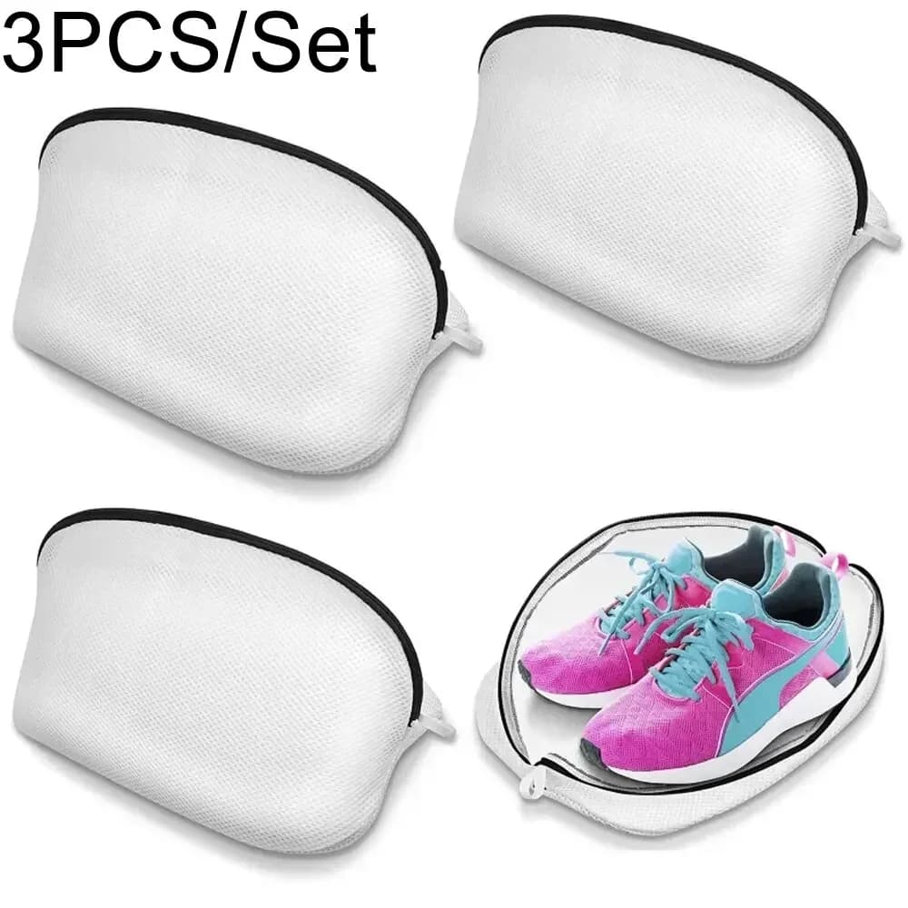 3 pcs bag for washing shoes bag for washing shoes mesh bag filter for washing machine shoes anti-deformation bag for washing protection