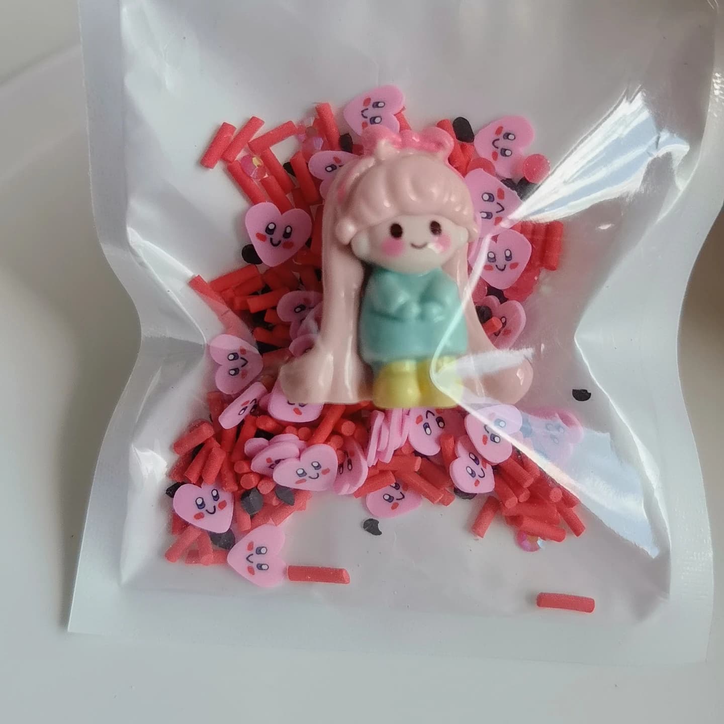 Tema Princess Love Simpatiche fette di melma Miscela di fette di argilla polimerica spruzza per il riempimento di artigianato fai-da-te