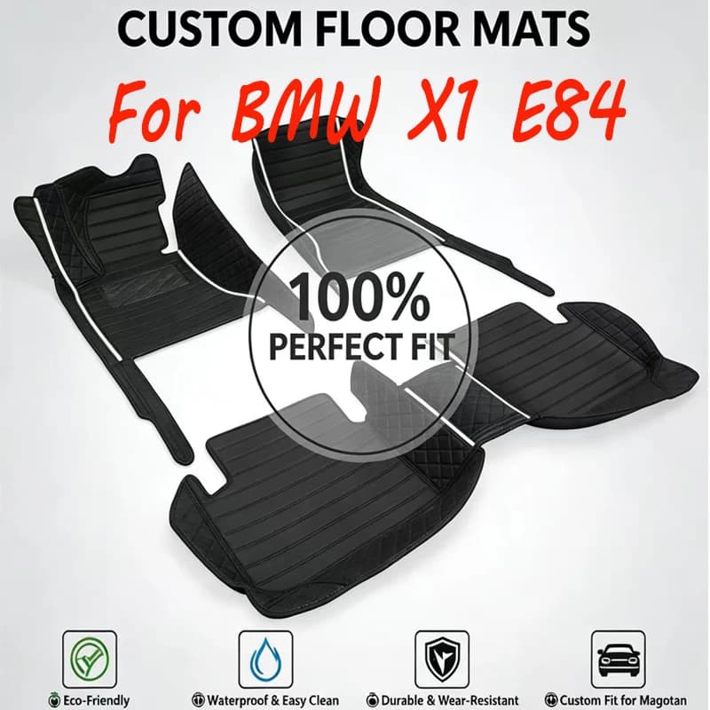 Tappetini auto personalizzati per BMW X1 E84 2009 2010 2011 2012 2013 2014 2015, accessori per tappeti e moquette auto
