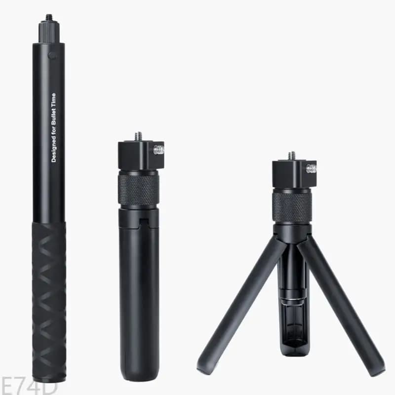 E74D pacco invisibile Selfie Tripode maniglia 1/4 "vite 28-111 Regola per Insta 360 R