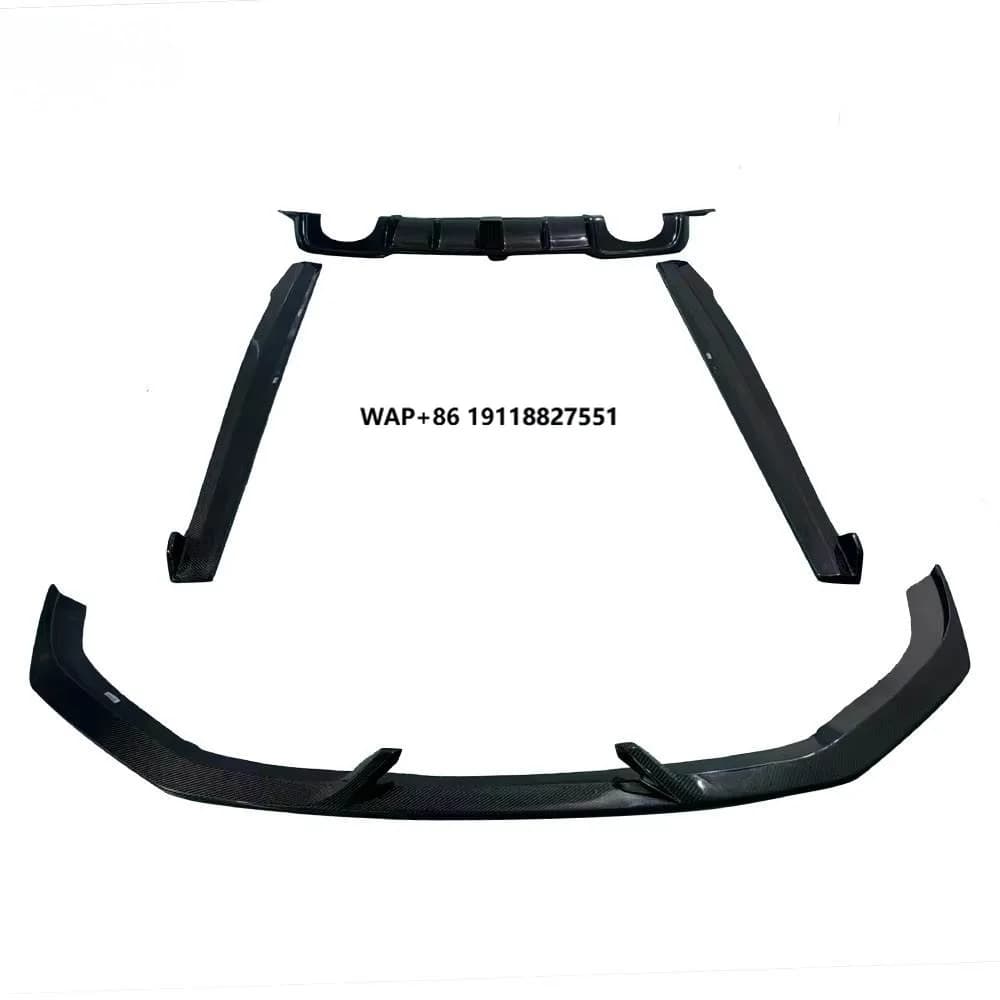 Best-selling Car Bumpers for Rs3 8v 2017-2019 Carbon Fiber Body Kit V Style Front Lip Diffuser Side Skirts Bumper