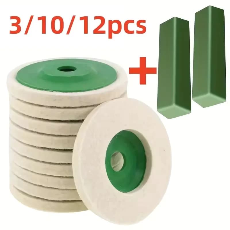 3/10/12 pezzi Ruote per lucidatura tamponi per lucidatura dischi abrasivi accessori per smerigliatrice angolare ruote per smerigliatrice angolare, dischi per lucidatura in feltro