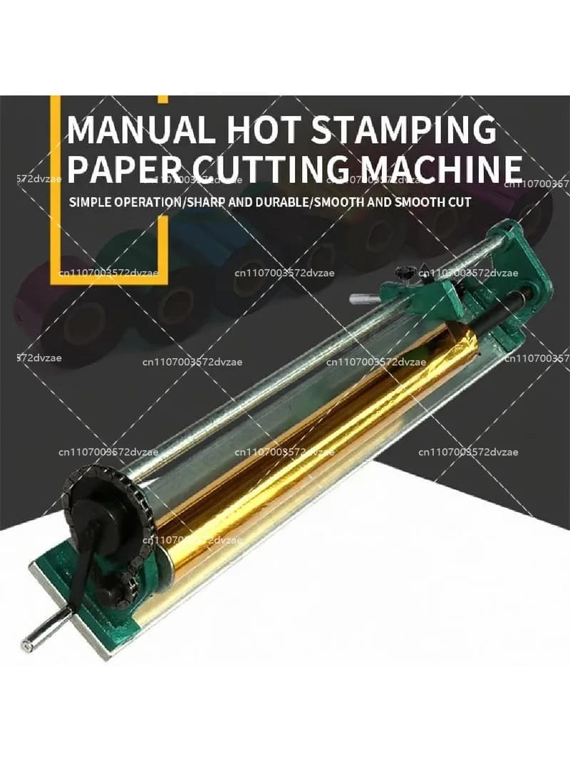 32inch Manual Gold Foil Slitter Cutter Hot Stamping Gilded Paper PU Vinyl Cutting Machine 820mm