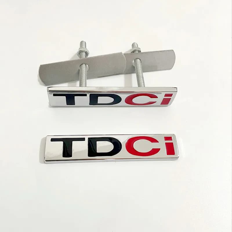 3D Metal Logo TDCI Badge Car Front Grill Emblem Trunk Decal For Ford Fcous Mondeo C Max Fusion Fiesta TDCI Sticker Accessories
