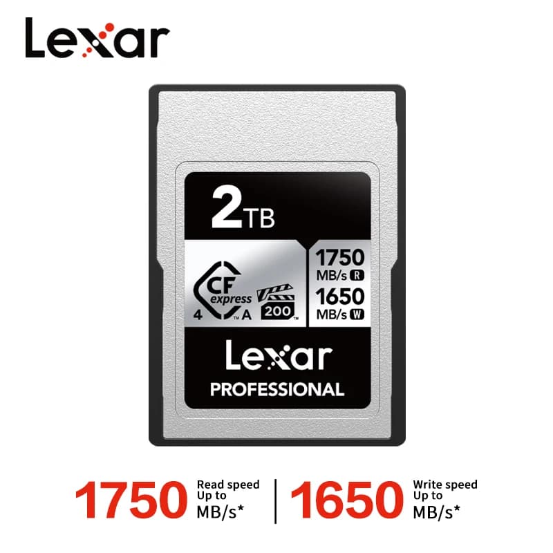 Scheda Lexar CFexpress 4.0 Tipo A Serie SILVER Video ad Alta Velocità 256GB 512GB 1TB 2TB Velocità di Lettura fino a 1750MB/s VPG200 NVMe Video 8K