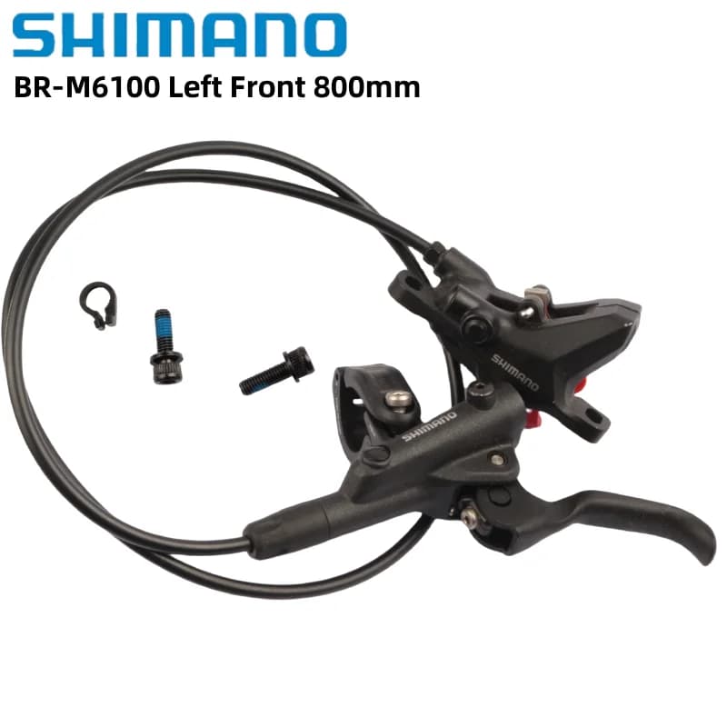 Shimano DEORE M6100 Freno a disco idraulico 2 pistoni Anteriore sinistro 800mm o posteriore destro 1650mm con pastiglie G05s MTB Freno per bici da bicicletta