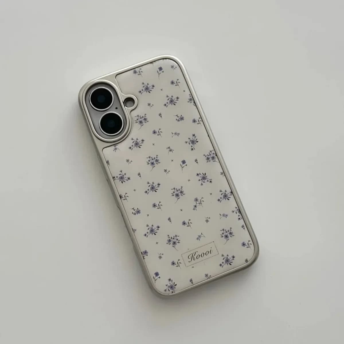 Pair Korean ins Cartoon Cute Purple Flowers Phone Case for iPhone 17 AIR 16 15 14 13 12 11 Pro Max Plus Y2K Cover exquisite