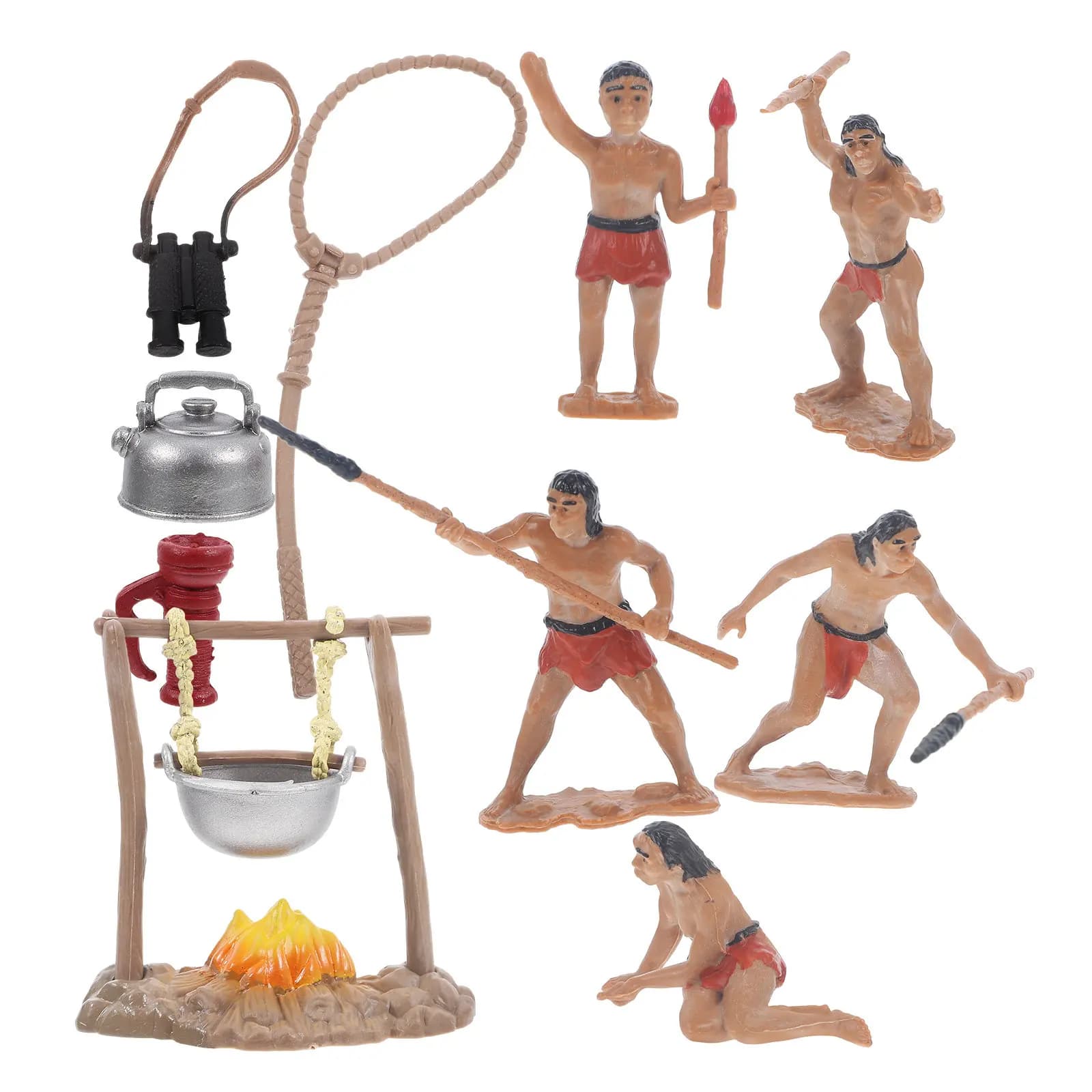 Set di Accessori per Campeggio in Miniatura, Decorazioni in Plastica per Esterni, Articoli per Bonsai e Micro Paesaggi