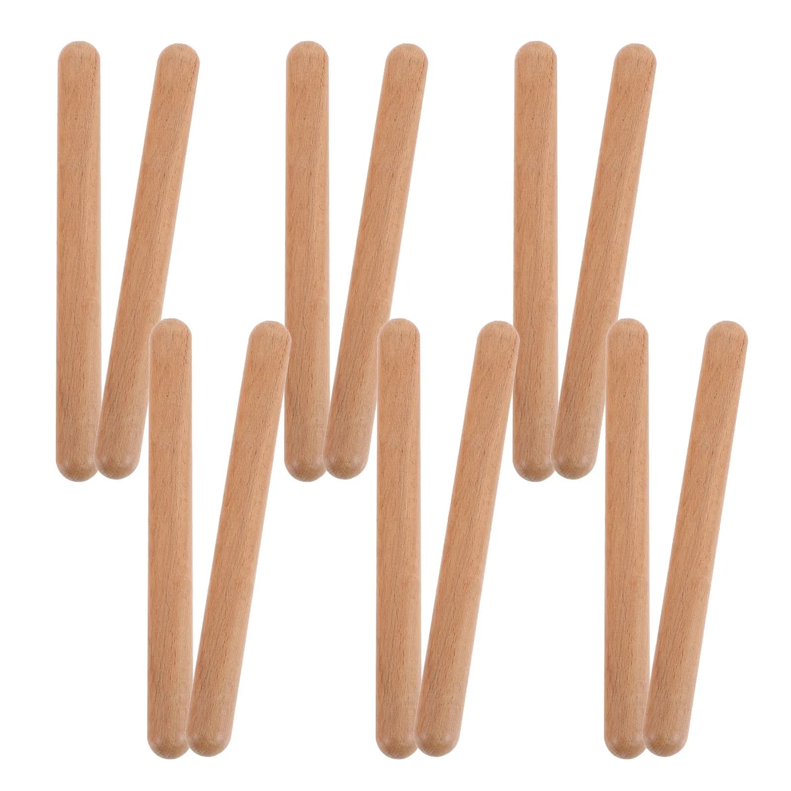 12Pcs Wooden Rhythm Sticks Kids Music Learning Tool Educational Percussion Instrument for Rhythm Patterns Counting Phrases