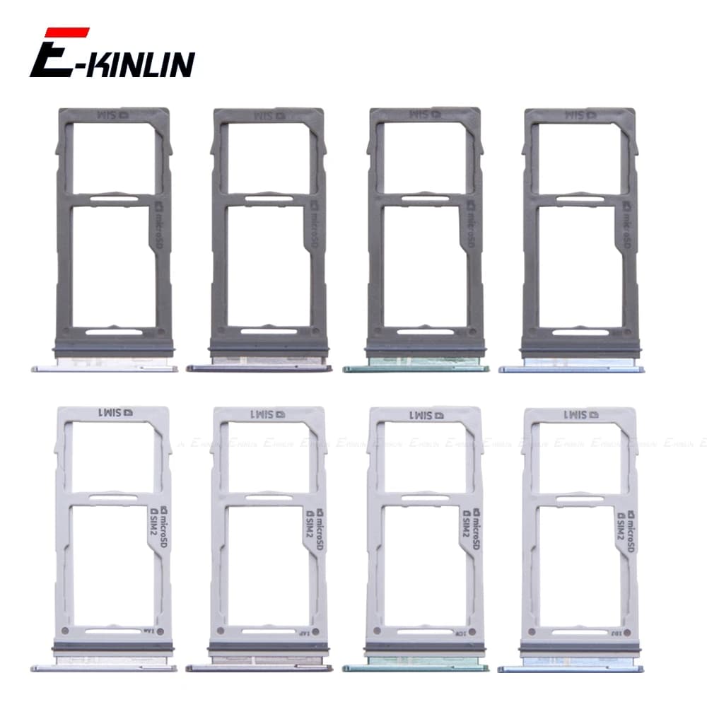 Lettore di vassoi per slot per supporto per presa per scheda Micro SD Sim per Samsung Galaxy S10 Plus G975 G973 parti del connettore del contenitore dell'adattatore