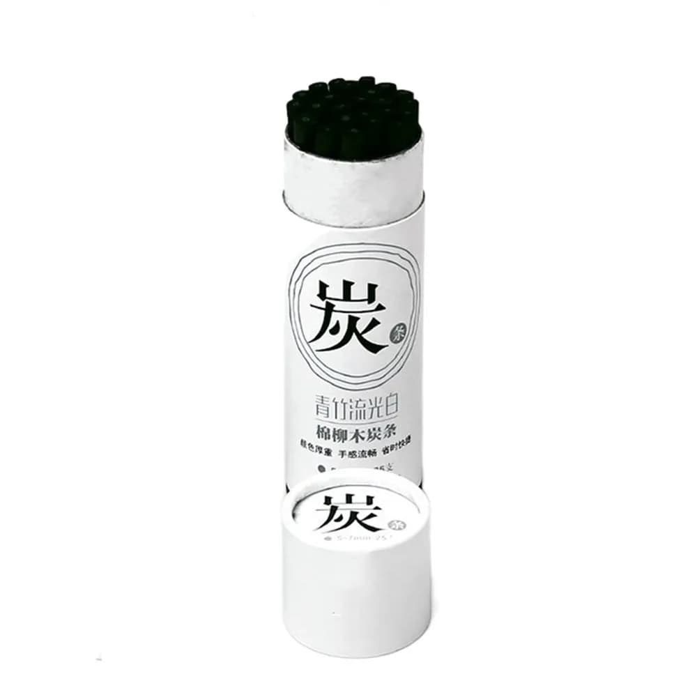 Black Color Charcoal Sticks Willow Charcoal Strong Color Charcoal Bars Vine Charcoal Comfortable Feel Drawing Charcoal Pencils