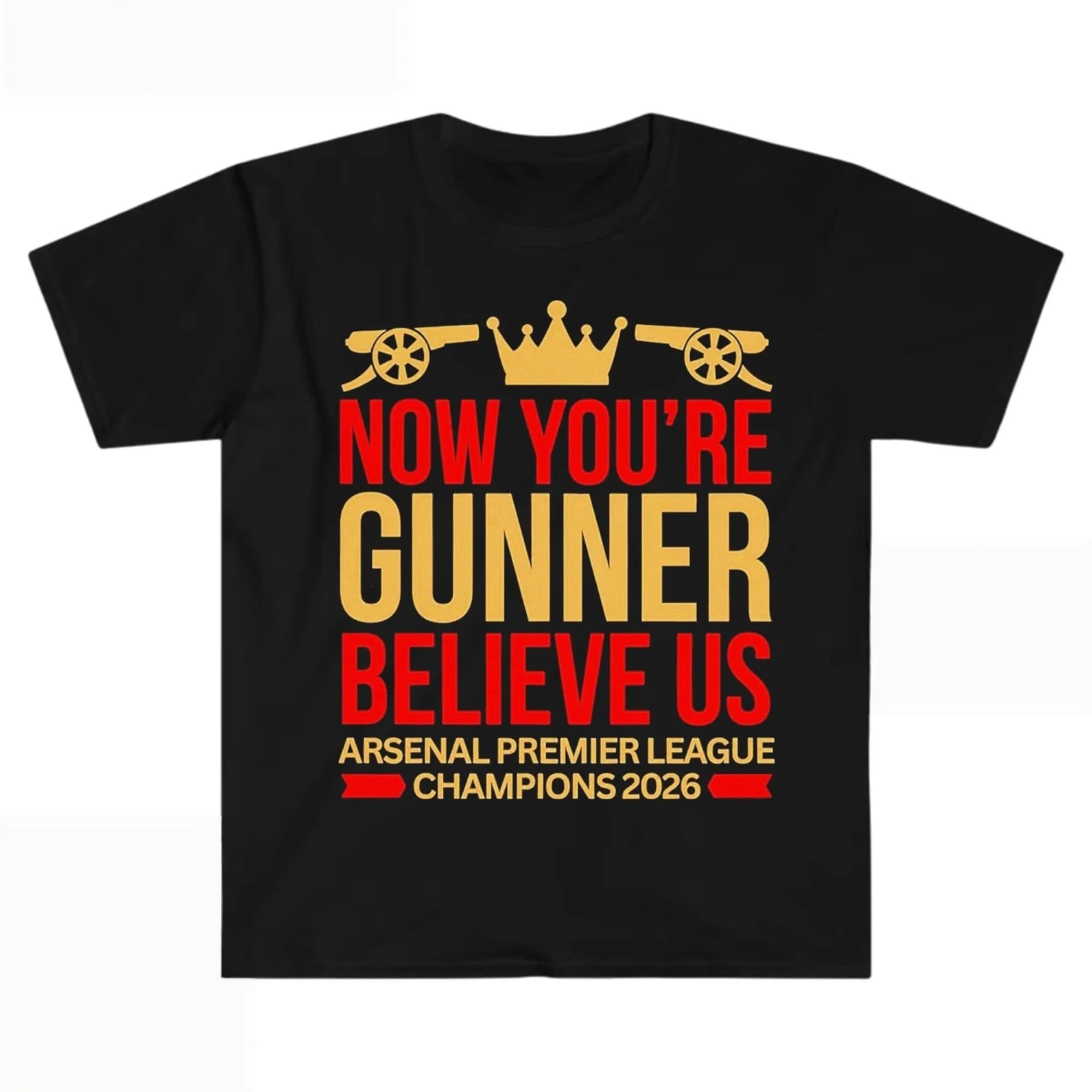 Arsenal 2026 Champion Graphic 100%Cotton Unisex Tshirt Summer High Quality Men's Women's Fashion Football Commemorate Shirt