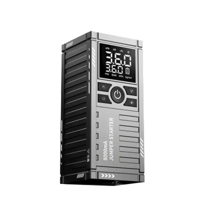 Portable Power Station 8000mAh Car Truck Jump Starter with Digital Screen Power Bank Air Compressor & Tire Inflator