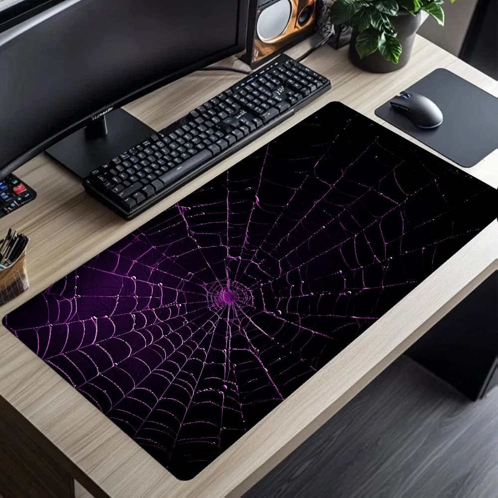Tappetino per Mouse Astratto Bianco e Nero XXL, Grande Tappetino da Scrivania per Gaming, Design Minimalista a Linee, Base Antiscivolo in Gomma per PC e Laptop