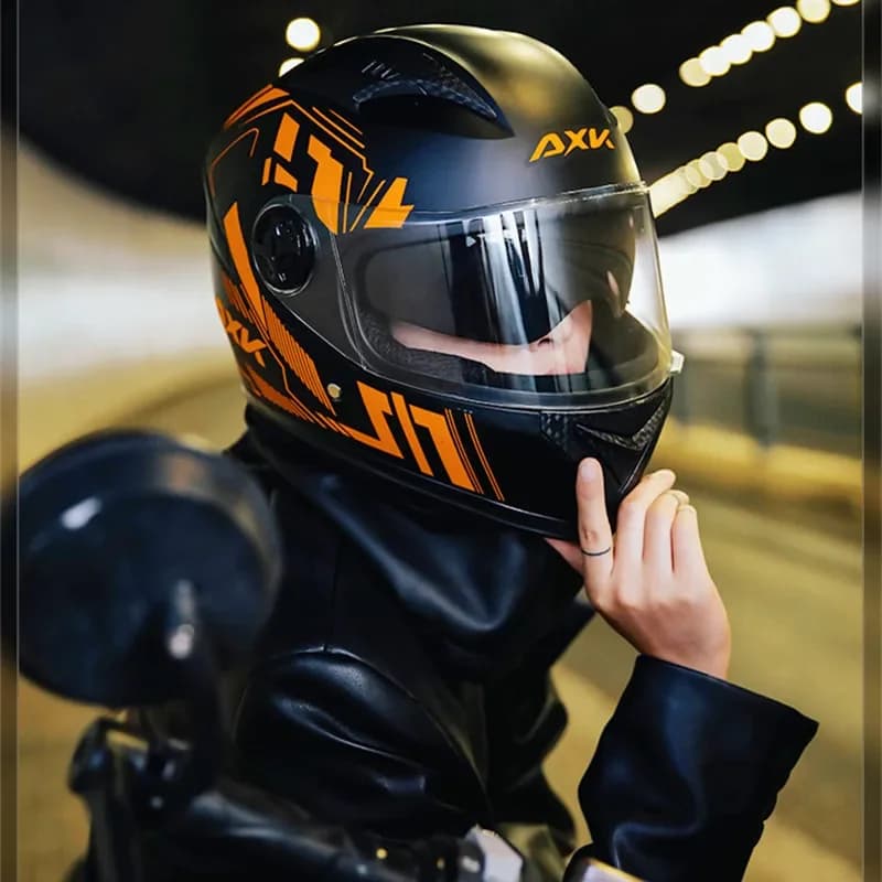 Casco da moto con doppio Googles Casco da moto Crash Casco Moto Casco integrale da corsa per moto con Google HD
