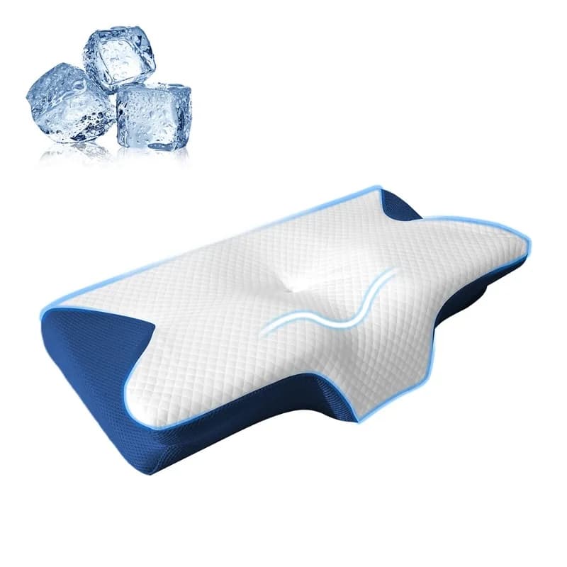 Butterfly shaped neck pillow in cow horn, butterfly shaped memory foam pillow, slow return hotel pillow for home use