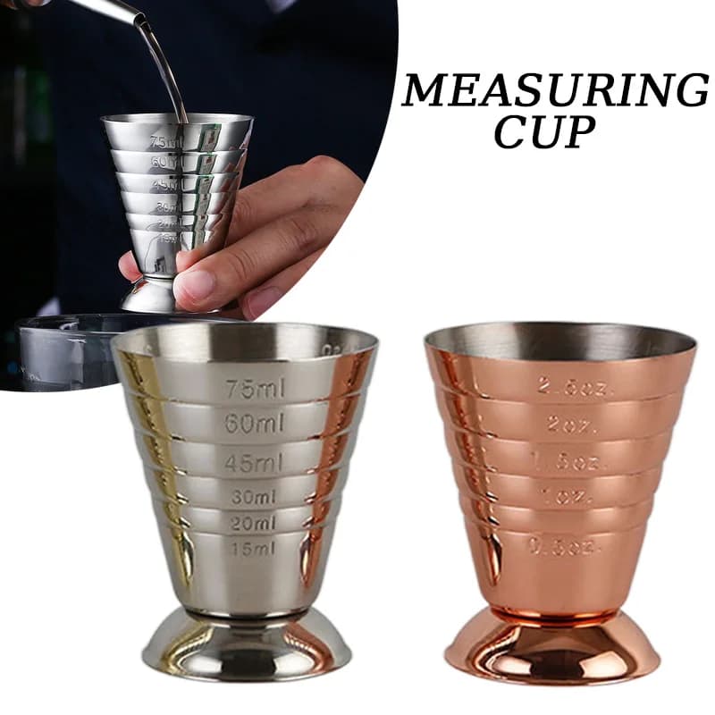 Bar Accessori per bevande miste Misura tazza Bar Cocktail Shaker Jigger Strumenti per cocktail Accessori per bar in acciaio inossidabile