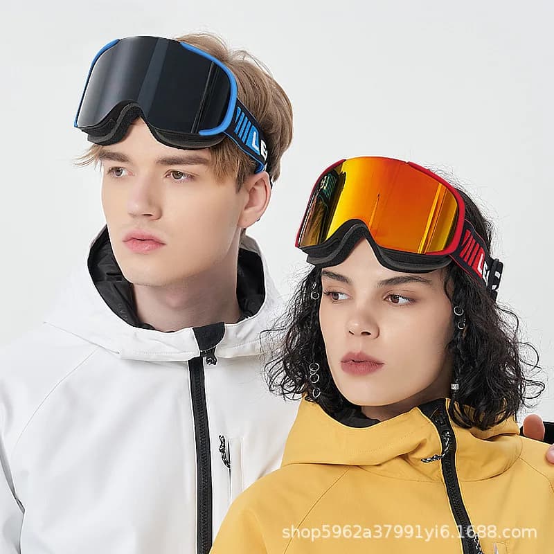 Lenti antiappannamento magnetiche UV400 al 100% Protezione antiappannamento Occhiali da snowboard per uomo e donna Occhiali da sci Occhiali sportivi invernali