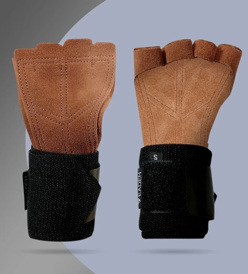 2 pcs gym grips for men women palm guards for bovina skin weight lifting fitness training gloves grips with cuffs training equipment
