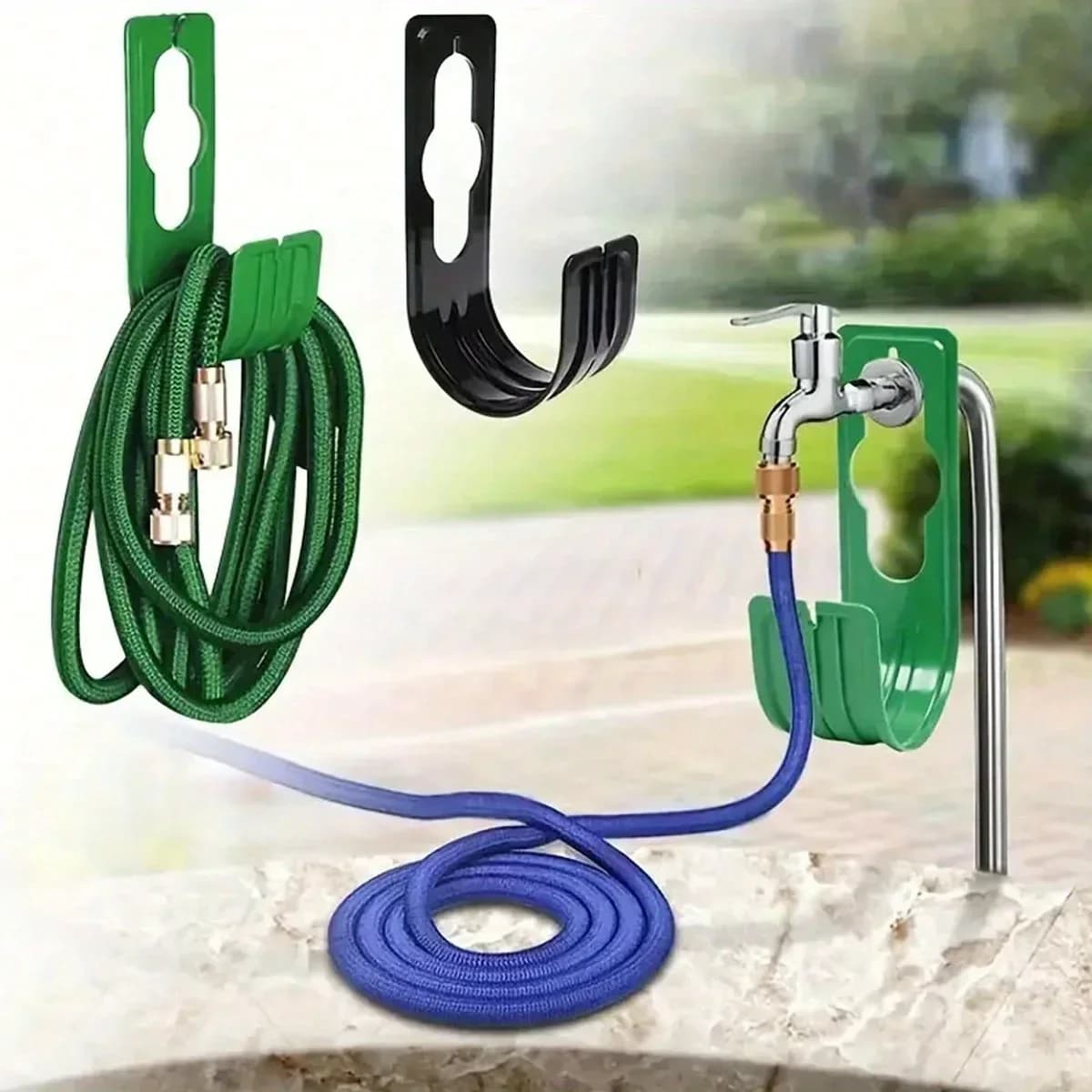 1pc garden hose bracket Garden hose carrier Garden hose hanger Wall hanging plastic hook Hose hook Water pipe bracket Wall hanging hook