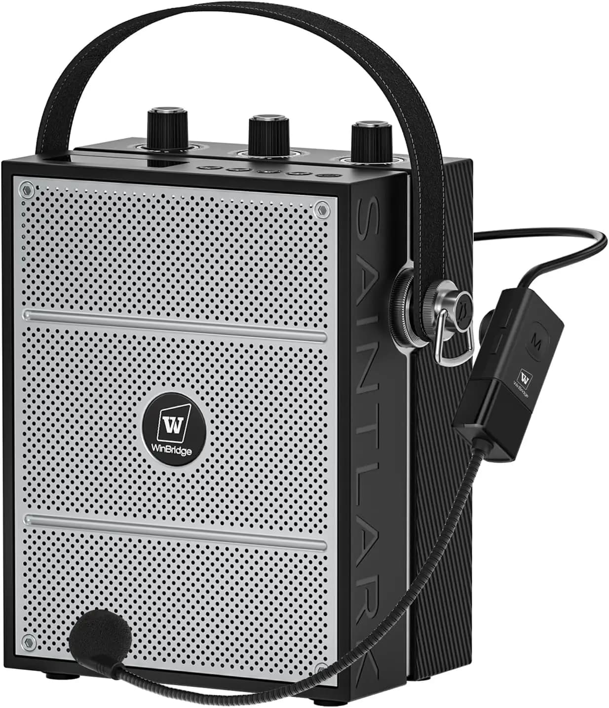 Voice Amplifier, Portable PA System with Wireless Headset Mic & Speaker, 50W Bluetooth Portable Microphone and Speaker for Teach