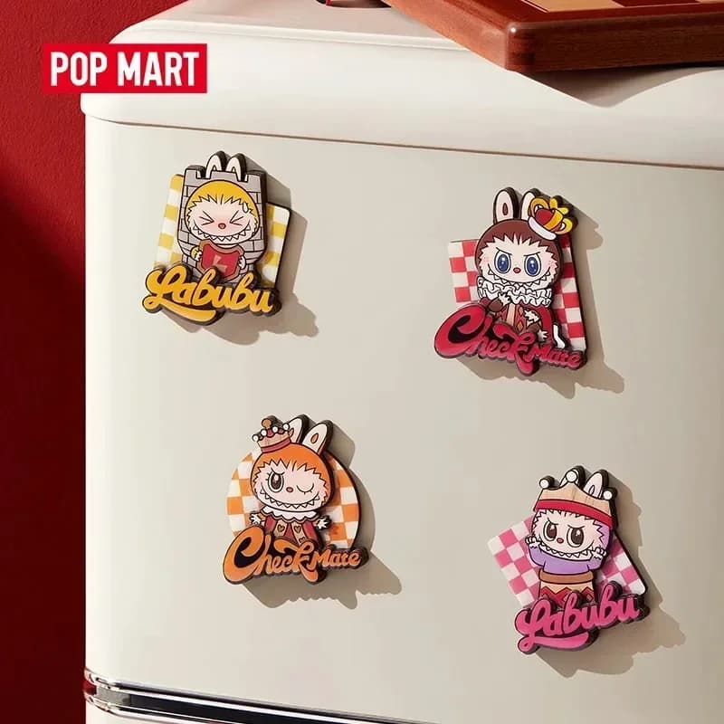 POP MART THE MONSTERS Let's Checkmate Series-Fridge Magnet Blind Box Toys Kawaii Anime Figure Surprise Guess Bag Mystery Box