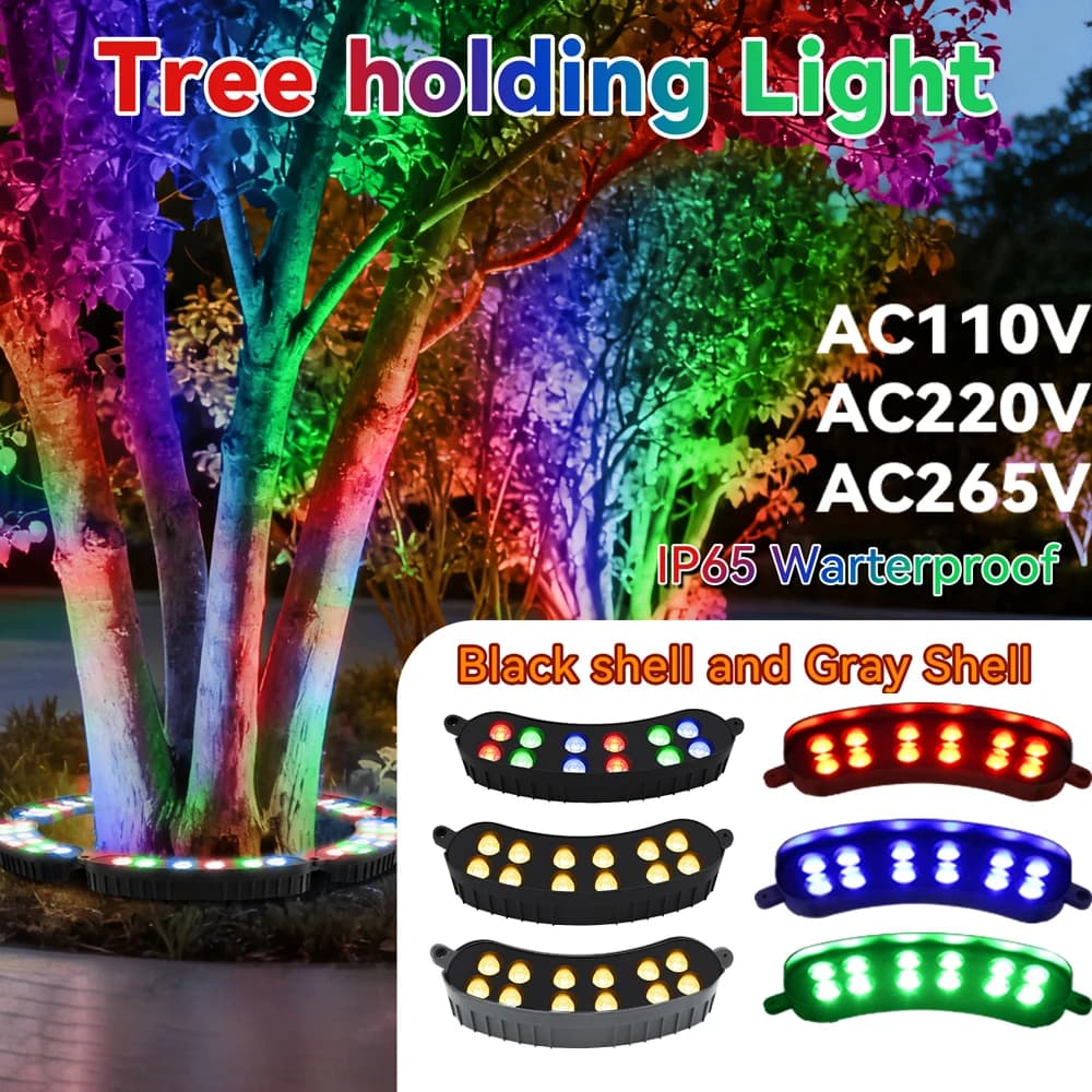 AC110V AC220V AC265V LED Albero che abbraccia la lampada Bianco caldo Decorazione da giardino Lampada da esterno Fata Impermeabile Terra Cortile Illuminazione dell'albero