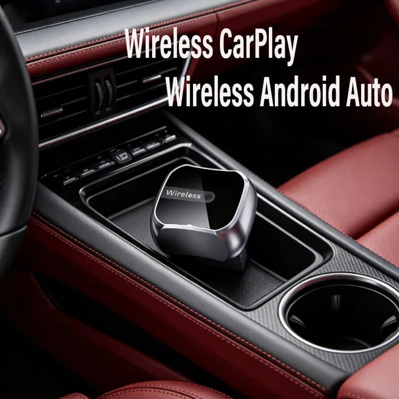 Adattatore Wireless CarPlay Android Auto da Cablato a Wireless, Dongle WiFi 5GHz Plug and Play, Connessione Automatica per iPhone e Android, Compatibile con Tutte le Auto