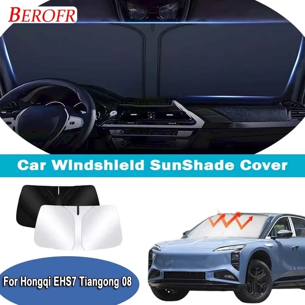 For Hongqi EHS7 Tiangong 08 2024-2026 Car Windshield Sunshade Cover Front Window Sun Shade Heat Insulation Auto Accessories