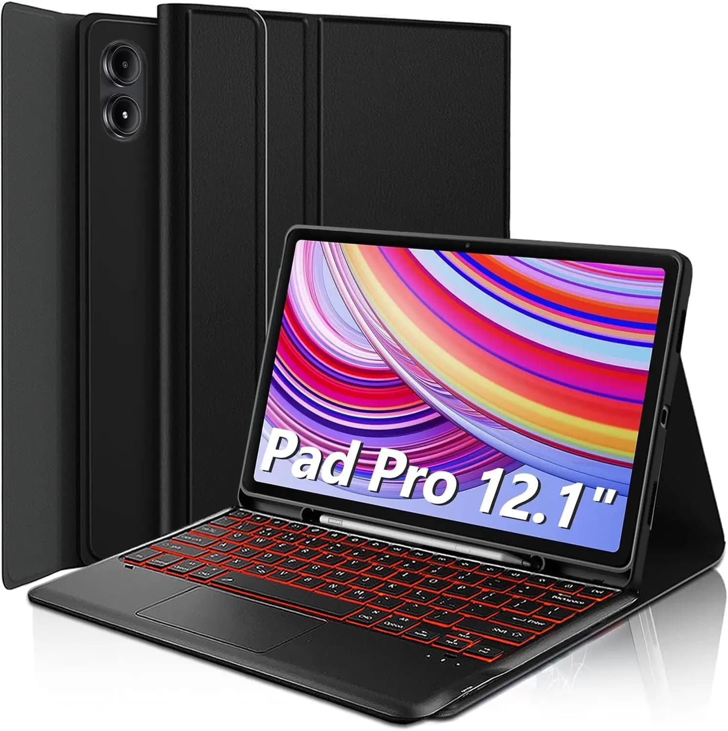 Per Xiaomi Redmi Pad Pro Custodia da 12,1 pollici, Cover per tastiera per Xiaomi POCO Pad Custodia per tablet da 12,1 pollici con portapenne