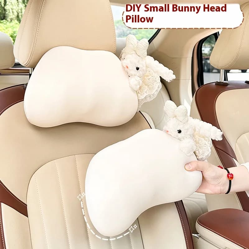 Poggiatesta per auto e supporto lombare per alleviare il dolore alla testa Accessori interni per auto morbidi Memory Foam Set di cuscini per supporto per il collo dell'auto in seta ghiacciata