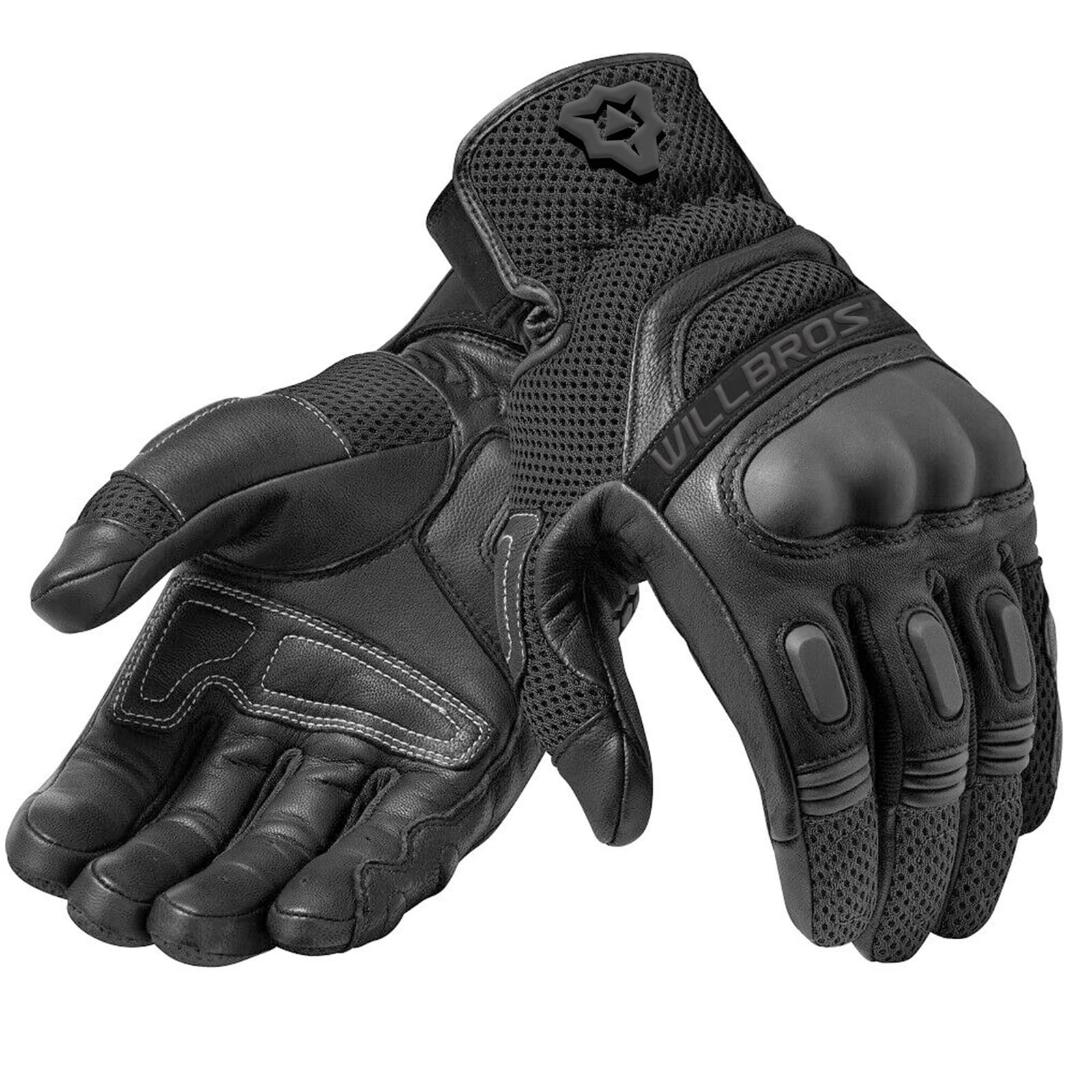 Guanti da Moto in Pelle con Touch Screen per Moto GP, Fuoristrada, Dirt Bike, Corse e Guida su Strada