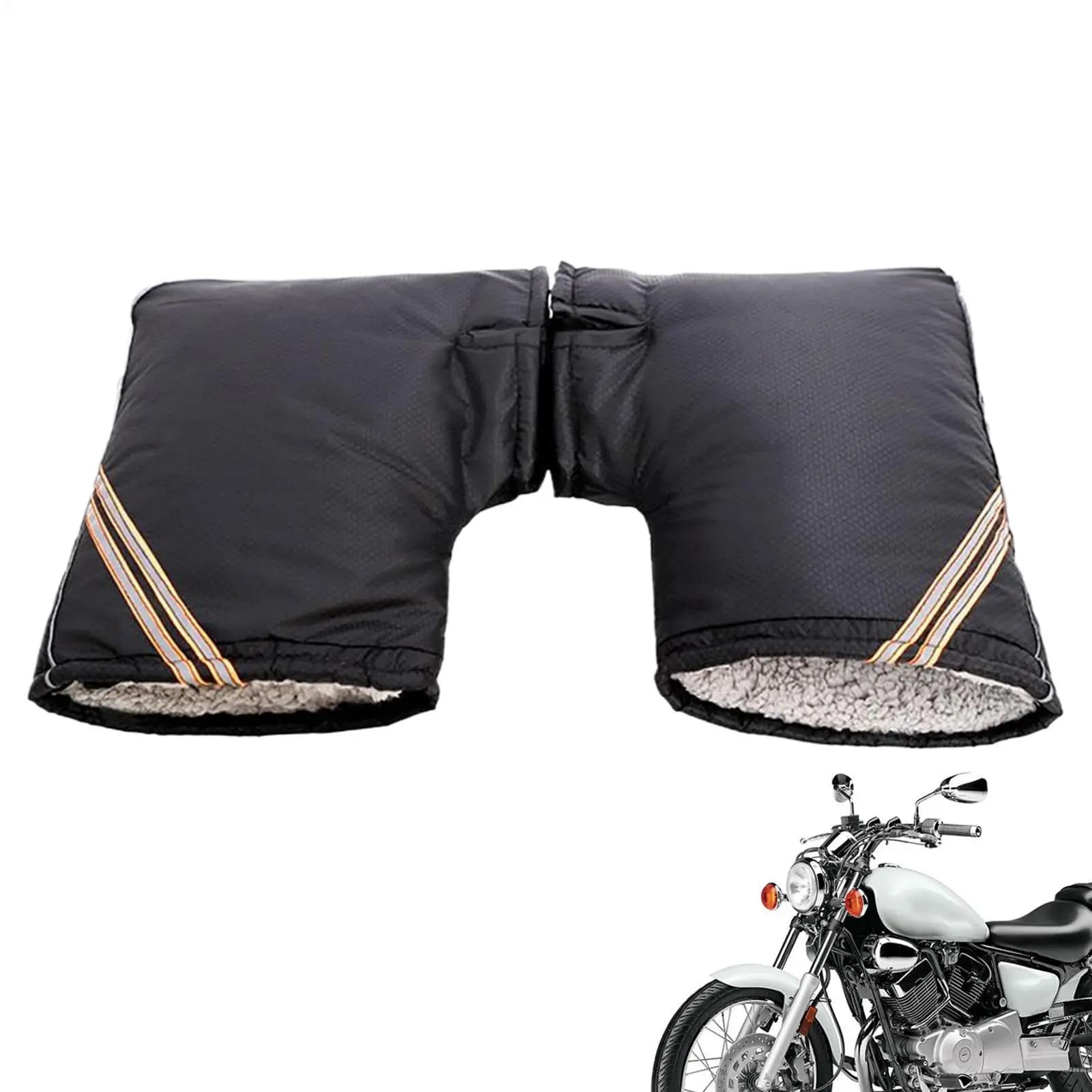 Winter Handlebar Muffs for Motorcycle Scooter Bicycle, Reflective Windproof Waterproof Warm Hand Protection Gloves Cover