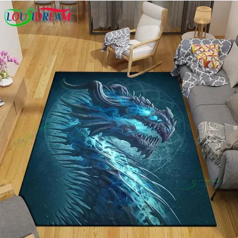 3D Moda Mito Godman Mythical Beast Tappeto stampato Soggiorno Area antiscivolo Tappeto Camera da letto per bambini Tappetini Tappetino Yoga Tappeto Decor Regalo