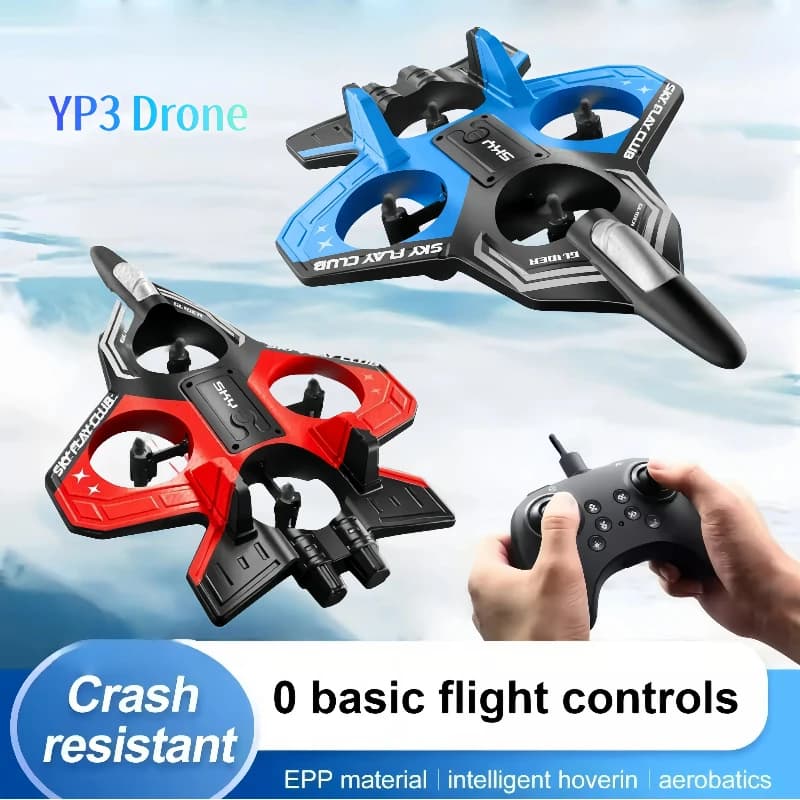 RC YP3 Combat Drone in Foam EPP Urti Resistant, 2.4G Remote Control with 360° Rotation Drone Toy for Beginners with Acrobatic Function, Children's Gift