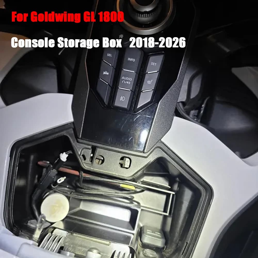 GL1800 2018-2026 Motorcycle Console Glove Compartmen For Honda Goldwing GL 1800 ABS plastic Organizer Insert Storage Box Console