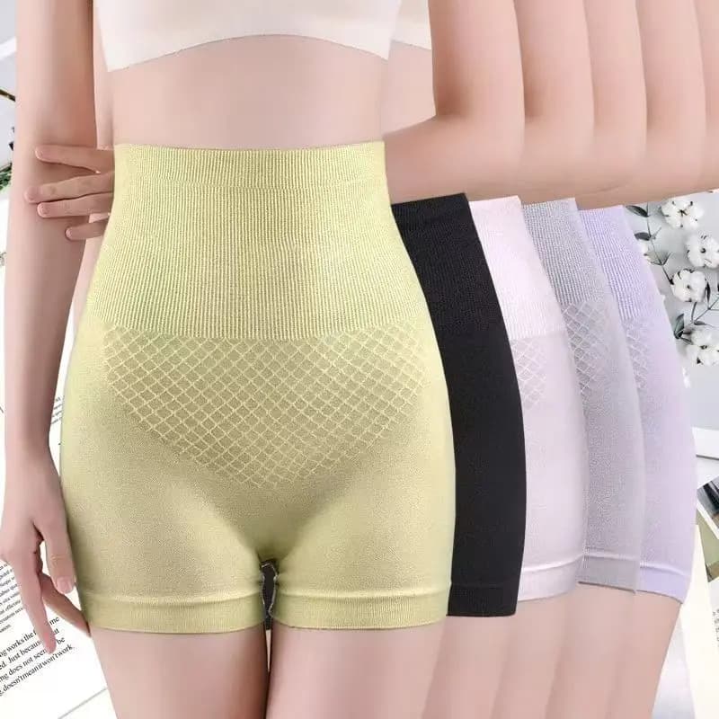5 Pieces Mutande High Life Models Without Breathable Stitchings for Women, Contentitive Shorts Push-Up Effect, Not Rounded