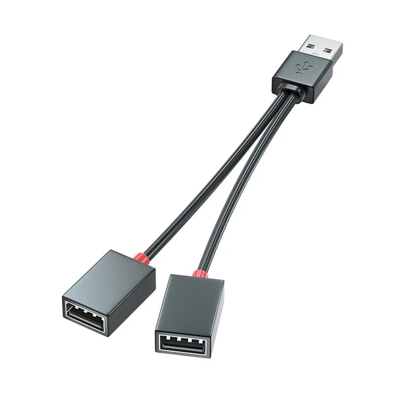Cavo sdoppiatore USB per auto HUB USB 1 ingresso 2 uscite Cavo adattatore multifunzione Cavo di ricarica per smartphone Android