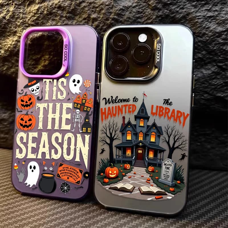 Creative Halloween Pattern Phone Case for iPhone 14 17 Air 16 15 11 12 13 Pro Max XS X XR Plus 8 7 SE 2020 Shockproof Back Cover
