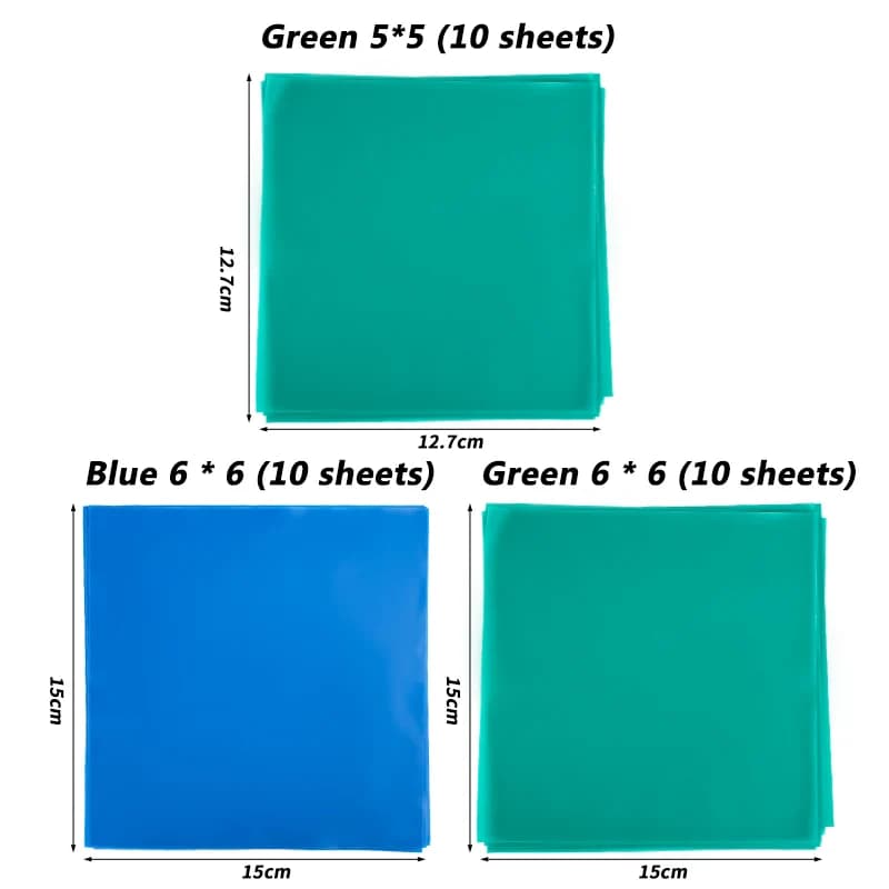 10 pcs Dental Rubber Dam Sheet 6x6 5x5 Natural latex Rubber Barrier Pads For Adult Materials Dentali Teeth whitening