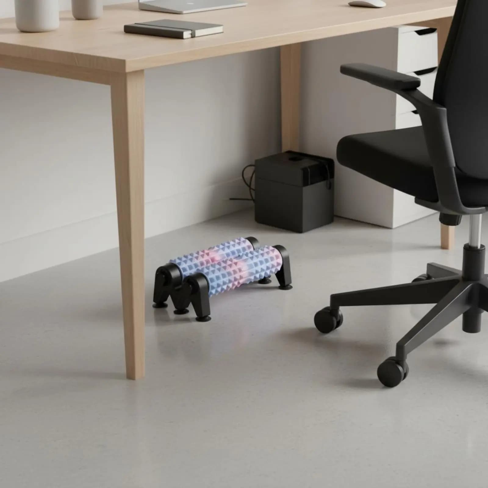 Rullo in Schiuma a Doppia Fila con Base Antiscivolo e Supporto, Attrezzo Fitness Facile da Usare, Attrezzatura per il Benessere del Corpo, Leggero