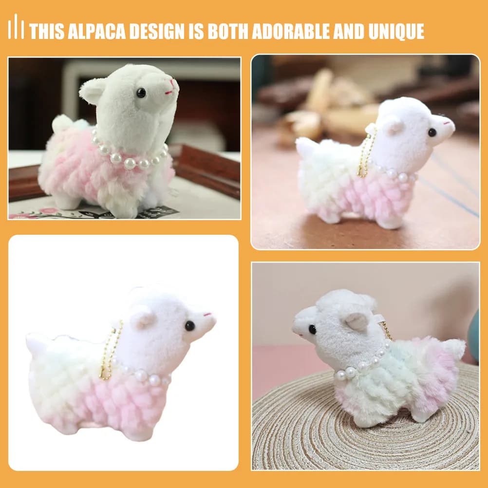 Portachiavi Morbido a Forma di Alpaca, Ciondolo per Borsa, Decorazione per Zaino, Accessorio Regalo per Studenti e Feste