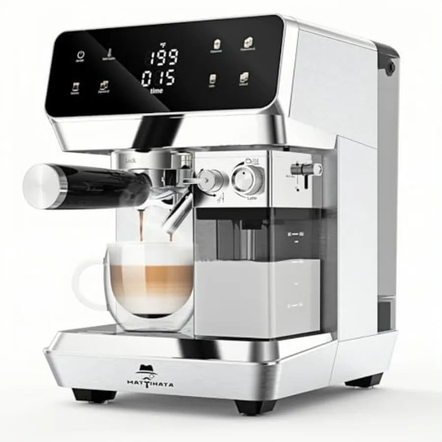 Automatic Cappuccino Machine CM1833L, 20 Bar Espresso Machine with Double Boiler, Self-cleaning foam, Touch Screen