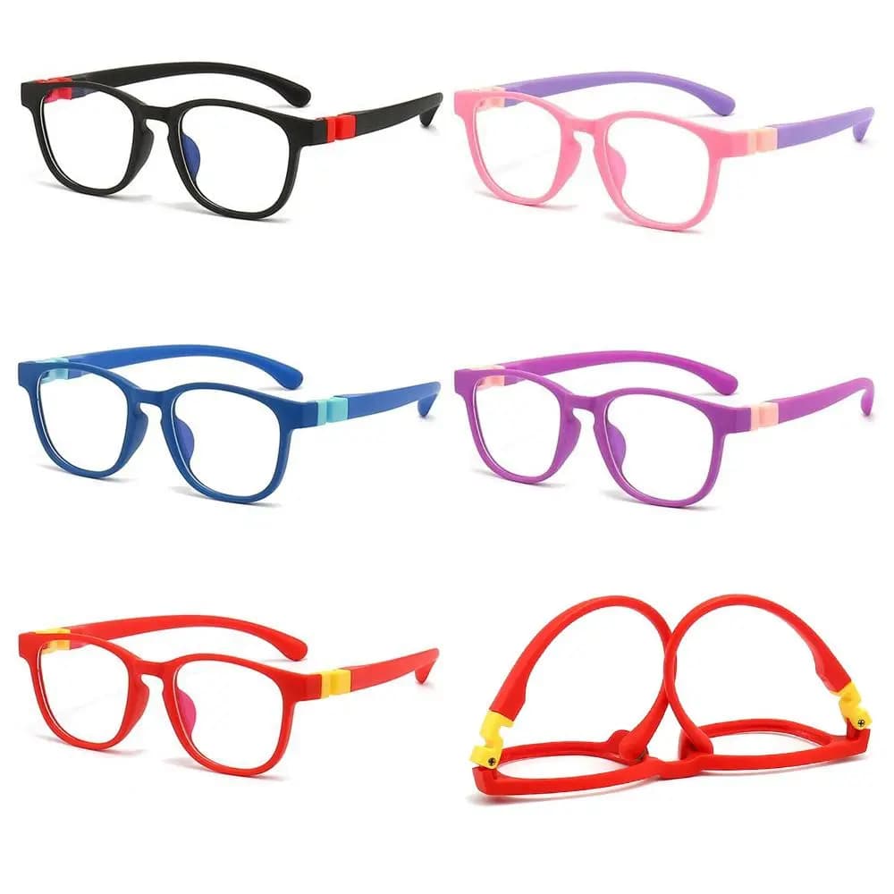 Occhiali portatili Anti-luce blu per bambini occhiali da vista rimovibili in Silicone per bambini ragazzi ragazza Computer occhiali da vista montatura ultraleggera