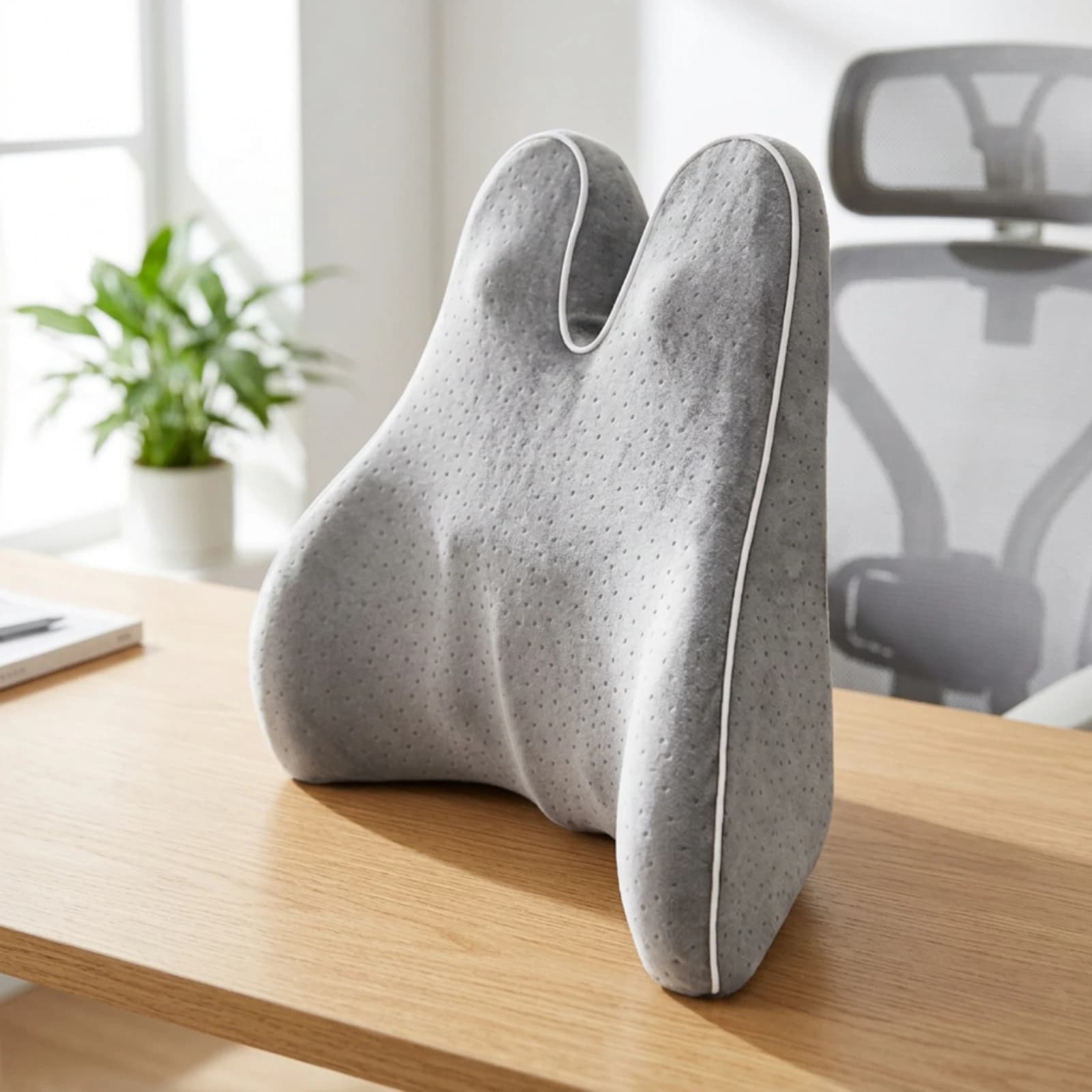 Double-Wing Backrest Memory Foam Lumbar Support Cushion Lumbar Support Pillow Contoured Furniture High-Density
