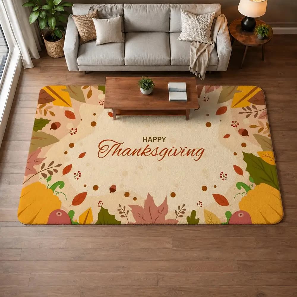 Carpet for Thanksgiving party, non-slip, for door, bathroom, kitchen, super absorbent and washable, for the entrance.