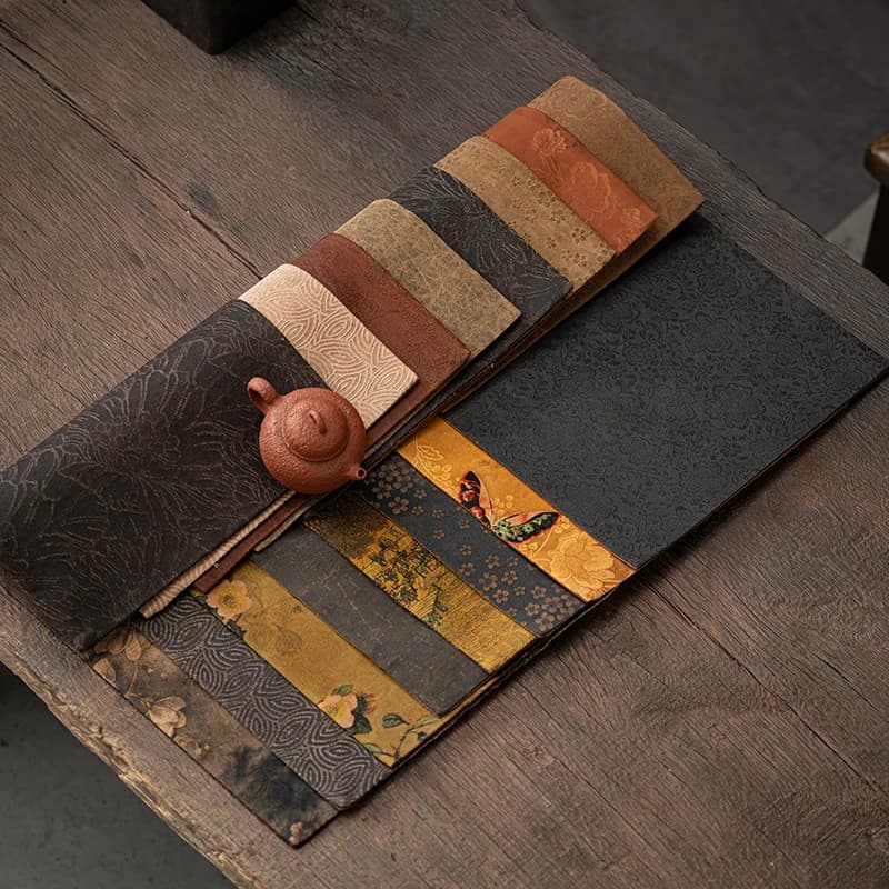 Elegant Chinese Retro Zen Tea Mat Table Runner Tablecloth Double Sided Dry Brew Tea Towel Pot Mat for Home Tea Ceremony Gift